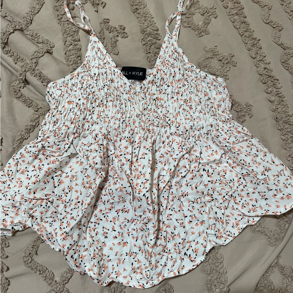 Kendall & Kylie White Floral Camisole